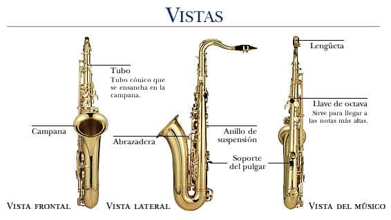 partes del saxofon tenor